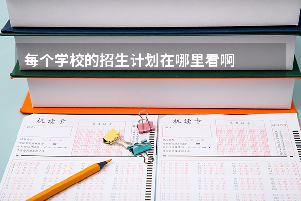 每个学校的招生计划在哪里看啊