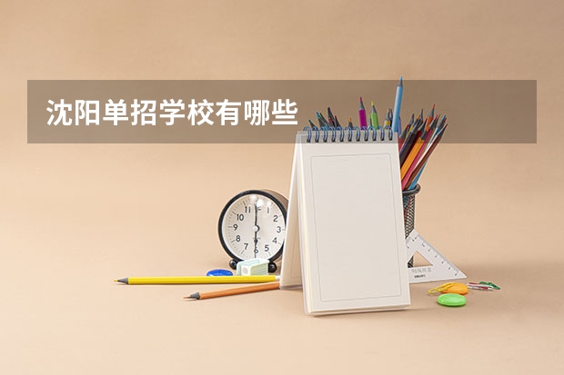 沈阳单招学校有哪些
