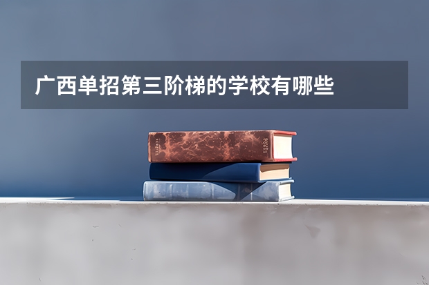 广西单招第三阶梯的学校有哪些
