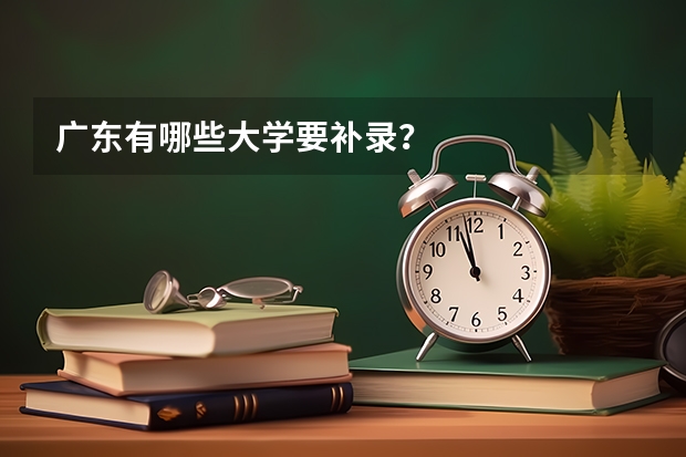 广东有哪些大学要补录?