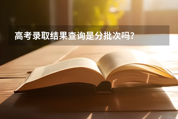 高考录取结果查询是分批次吗？