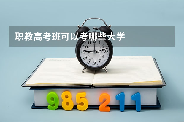 职教高考班可以考哪些大学