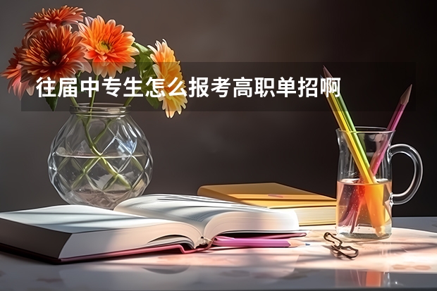 往届中专生怎么报考高职单招啊