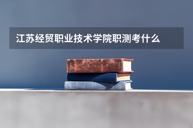江苏经贸职业技术学院职测考什么