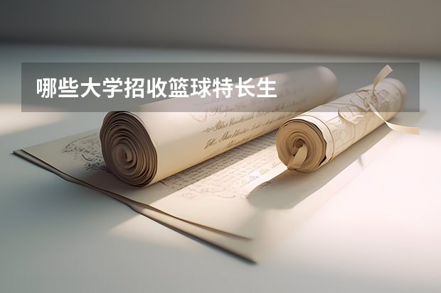 哪些大学招收篮球特长生