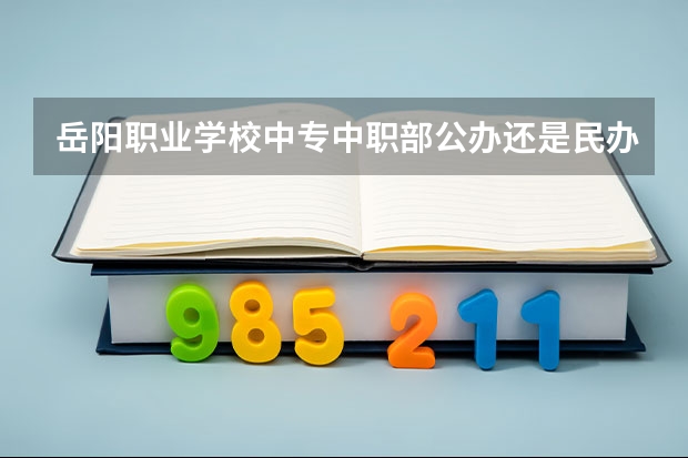 岳阳职业学校中专中职部公办还是民办师资怎么样